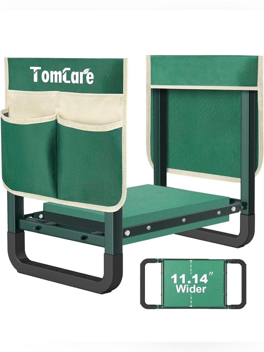 New TomCare Garden Kneeler and Seat 11.14” Wider Larger Soft Kneeling Pad Bench